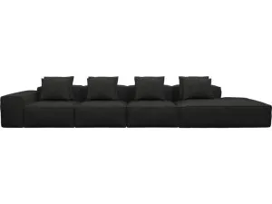 Riley California Charcoal Modular Sofa - 1x Arm, 3x Armless, 1x Right Terminal by James Lane, a Sofas for sale on Style Sourcebook