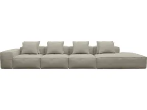 Riley Plaza Natural Modular Sofa - 1x Arm, 3x Armless, 1x Right Terminal by James Lane, a Sofas for sale on Style Sourcebook