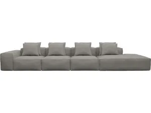 Riley Isla Soft Grey Modular Sofa - 1x Arm, 3x Armless, 1x Right Terminal by James Lane, a Sofas for sale on Style Sourcebook