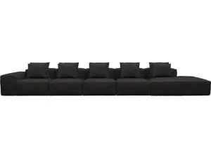 Riley California Charcoal Modular Sofa - 1x Arm, 4x Armless, 1x Right Terminal by James Lane, a Sofas for sale on Style Sourcebook