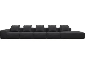 Riley Plaza Flint Grey Modular Sofa - 1x Arm, 4x Armless, 1x Right Terminal by James Lane, a Sofas for sale on Style Sourcebook