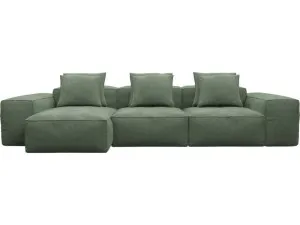 Riley Tribute Dark Jade Modular Sofa - 3 Seater Chaise by James Lane, a Sofas for sale on Style Sourcebook