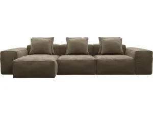 Riley Tribute Walnut Modular Sofa - 3 Seater Chaise by James Lane, a Sofas for sale on Style Sourcebook