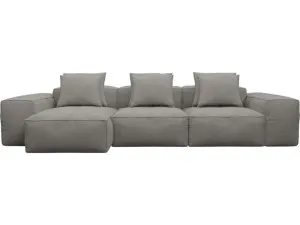 Riley Isla Soft Grey Modular Sofa - 3 Seater Chaise by James Lane, a Sofas for sale on Style Sourcebook