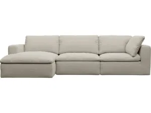 Cloud Deep Isla Sea Pearl Left Facing Modular Sofa - 3 Seater Chaise by James Lane, a Sofas for sale on Style Sourcebook