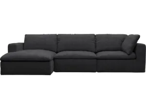 Cloud Deep Plaza Flint Grey Modular Sofa - 3 Seater Chaise by James Lane, a Sofas for sale on Style Sourcebook