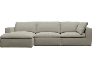 Cloud Deep Plaza Natural Modular Sofa - 3 Seater Chaise by James Lane, a Sofas for sale on Style Sourcebook