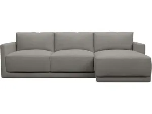 Haven Isla Soft Grey Chaise Sofa - 3 Seater  by James Lane, a Sofas for sale on Style Sourcebook