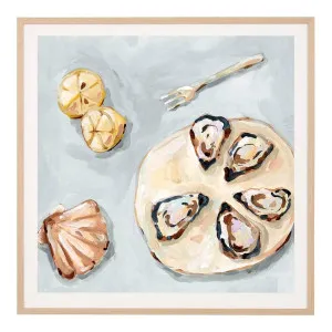 Mediterranean Entre I Natural Veneer Framed Print - 83cm x 83cm by James Lane, a Prints for sale on Style Sourcebook