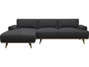 Dane Plaza Flint Grey Chaise Sofa - 3 Seater by James Lane, a Sofas for sale on Style Sourcebook