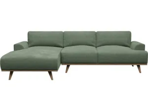 Dane Tribute Dark Jade Chaise Sofa - 3 Seater by James Lane, a Sofas for sale on Style Sourcebook