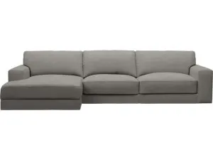 Monica Isla Soft Grey Chaise Sofa - 3 Seater by James Lane, a Sofas for sale on Style Sourcebook