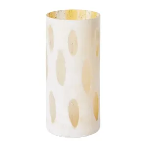  Haruni Glass Vase Brown/ White 15 x 15 x 30 cm by James Lane, a Vases & Jars for sale on Style Sourcebook