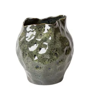Julia Ceramic Vase Green 28 x 28 x 31 cm by James Lane, a Vases & Jars for sale on Style Sourcebook