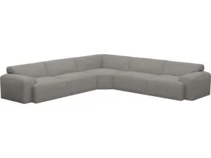 Copenhagen Isla Soft Grey Sofa - 5 Seater Wedge Corner Sofa by James Lane, a Sofas for sale on Style Sourcebook