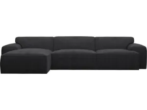 Copenhagen Plaza Flint Grey Chaise Sofa - 3 Seater by James Lane, a Sofas for sale on Style Sourcebook