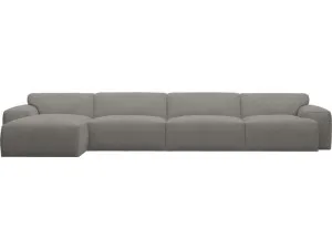 Copenhagen Isla Soft Grey Chaise Sofa - 4 Seater by James Lane, a Sofas for sale on Style Sourcebook