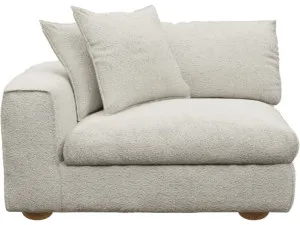 Tully Boucle Ivory Left Arm Facing Chair Module by James Lane, a Sofas for sale on Style Sourcebook