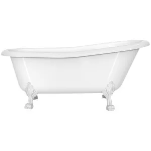 Victoria + Albert Roxburgh Clawfoot Freestanding Bath - Gloss White with Quarrycast White Feet ROXNSWNOFTROXSW by Victoria + Albert, a Bathtubs for sale on Style Sourcebook