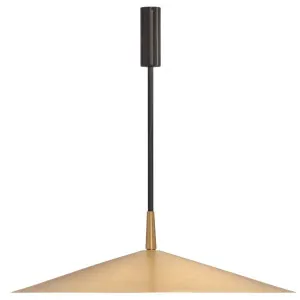 CTO Lighting Tinto Large Pendant Light - Satin Brass Shade with Dark Bronze Drop Rod TINPELSBBZ by CTO Lighting, a Lighting for sale on Style Sourcebook