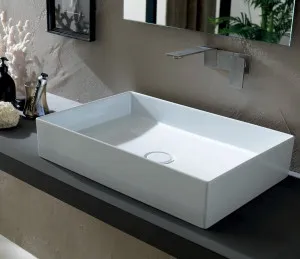 Studio Bagno Shard X Rectangle Bench Basin - Gloss White SHAXREC by Studio Bagno, a Basins for sale on Style Sourcebook