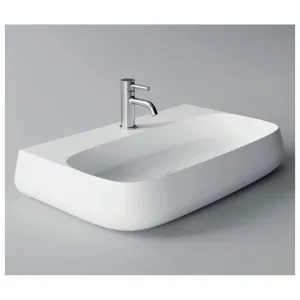 Studio Bagno Nur 75 Bench or Wall Basin with 3 Tap Holes - Gloss White NUR753 by Studio Bagno, a Basins for sale on Style Sourcebook