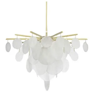 CTO Lighting Nimbus Medium Chandelier Light - Satin Brass NIMCHMSBFG by CTO Lighting, a Lighting for sale on Style Sourcebook