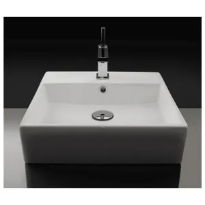 Studio Bagno Unlimited 47 Bench or Wall Basin with 3 Tap Holes - Gloss White UNL04700L-3 UNL04700L3 by Studio Bagno, a Basins for sale on Style Sourcebook