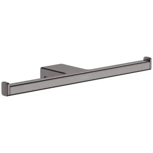 Hansgrohe Addstoris Double Roll Holder Brushed Black Chrome 41748340 by Hansgrohe, a Bathroom Accessories for sale on Style Sourcebook