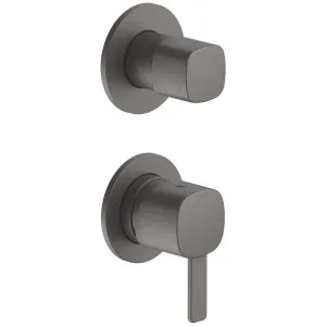 Fantini Lame Wall Diverter Mixer - Matte Gun Metal PVD 24P5M481B-4400M585A by Fantini, a Showers for sale on Style Sourcebook