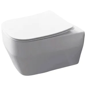 Studio Bagno Synthesis Eco Rimless Wall Hung Toilet Pan - Gloss White SYN003 by Studio Bagno, a Toilets & Bidets for sale on Style Sourcebook