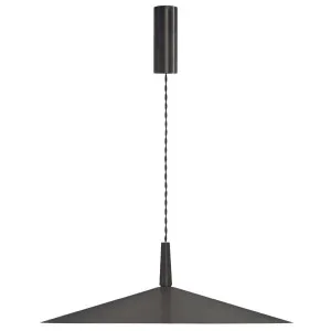 CTO Lighting Tinto Medium Pendant with Black Silk Braided Flex - Dark Bronze TINPEMBZBF by CTO Lighting, a Lighting for sale on Style Sourcebook