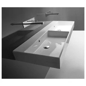 Studio Bagno Unlimited 120 Bench or Wall Basin with 6 Tap Holes - Gloss White UNL12000L-6 UNL12000L6 by Studio Bagno, a Basins for sale on Style Sourcebook