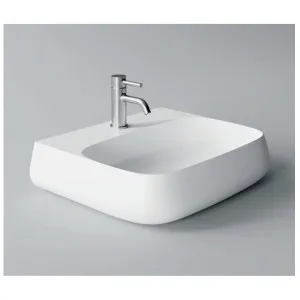 Studio Bagno Nur 55 Bench or Wall Basin with No Tap Hole - Gloss White NUR55 by Studio Bagno, a Basins for sale on Style Sourcebook
