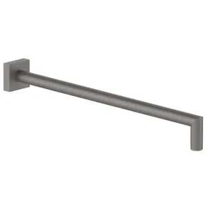 Fantini Soho 495 Wall Shower Arm with Square Backplate - Matte Gun Metal PVD 86P58039F by Fantini, a Showers for sale on Style Sourcebook