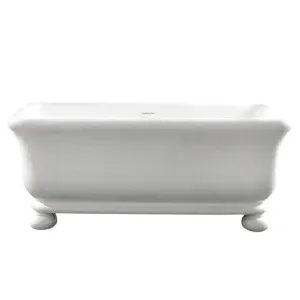 Turner Hastings Kirkham 1800 Freestanding Bath With Ball Feet - Satin Silk White KIF1810TCB by Turner Hastings, a Bathtubs for sale on Style Sourcebook
