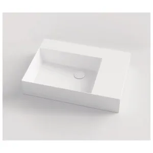 Studio Bagno Shard 65 X Plan Left Bowl Bench or Wall Basin with 1 Tap Hole - Gloss White SHA65L-1 SHA65L1 by Studio Bagno, a Basins for sale on Style Sourcebook