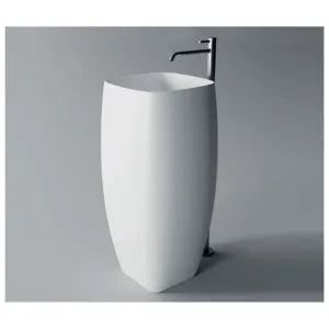 Studio Bagno Nur Column Column Basin with 1 Tap Hole - Gloss White NURC45T-1 NURC45T1 by Studio Bagno, a Basins for sale on Style Sourcebook