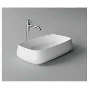Studio Bagno Nur 60X Bench Basin with 1 Tap Hole - Gloss White NUR60X1 by Studio Bagno, a Basins for sale on Style Sourcebook