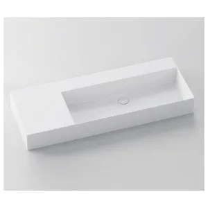Studio Bagno Shard 102 X Plan Right Bowl Bench or Wall Basin with 1 Tap Hole - Gloss White SHA102R-1 SHA102R1 by Studio Bagno, a Basins for sale on Style Sourcebook