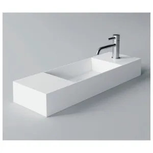Studio Bagno Spy 80 Bench or Wall Basin with No Tap Hole - Gloss White SPY80-0 SPY800 by Studio Bagno, a Basins for sale on Style Sourcebook