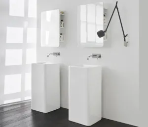 Studio Bagno Semplice Column Basin with No Tap Hole - Gloss White 001-372 by Studio Bagno, a Basins for sale on Style Sourcebook