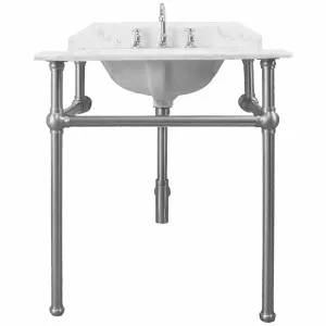 Turner Hastings 75 Mayer Brushed Nickel Stand with Basin Three Tap Holes MA753WS-BN-3TH by Turner Hastings, a Vanities for sale on Style Sourcebook