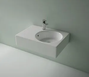 Studio Bagno Edge MK2 Round Right Bench or Wall Basin with 1 Tap Hole - Gloss White EDGEMK2RR-1 by Studio Bagno, a Basins for sale on Style Sourcebook
