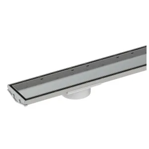Rogerseller 1200 Channel Floor Waste Tile Insert - Brushed Stainless Steel 3811001004 by Rogerseller, a Traps & Wastes for sale on Style Sourcebook