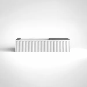 Meek Off White Doric 900mm Wall Hung Vanity Left Basin - 3168000555 by Meek, a Vanities for sale on Style Sourcebook