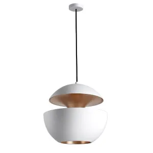 DCW Editions Here Comes The Sun 350 Pendant Light - White and Copper HCS350WHCOP by DCW Editions, a Lighting for sale on Style Sourcebook