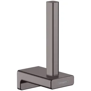 Hansgrohe Addstoris Spare Roll Holder Brushed Black Chrome 41756340 by Hansgrohe, a Bathroom Accessories for sale on Style Sourcebook