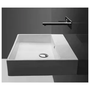 Studio Bagno Unlimited 70 Bench or Wall Basin with No Tap Hole - Gloss White UNL07000L-0 UNL07000L/0 by Studio Bagno, a Basins for sale on Style Sourcebook