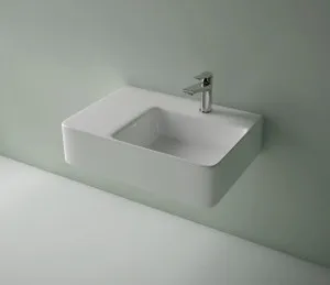 Studio Bagno Edge MK2 Square Right Bench or Wall Basin with 1 Tap Hole - Gloss White EDGEMK2SR-1 by Studio Bagno, a Basins for sale on Style Sourcebook